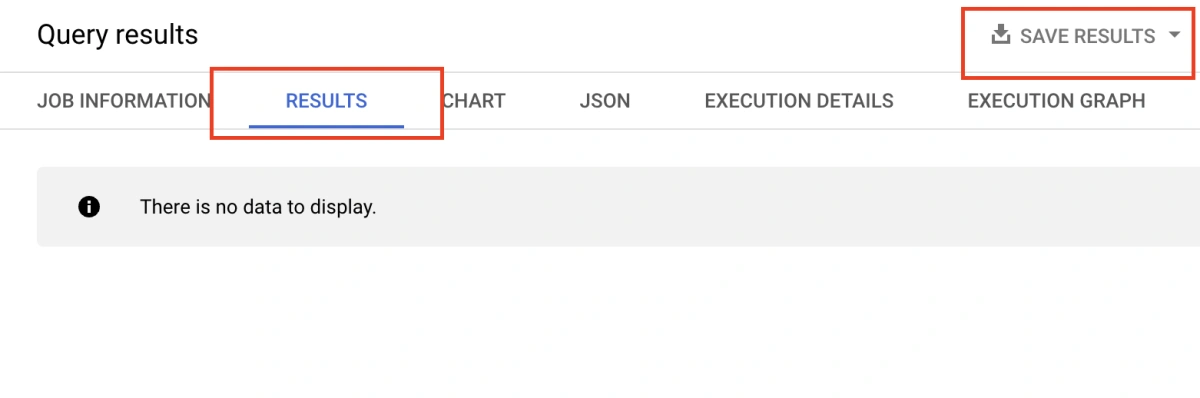 Export Optionen im BigQuery Projekt in der Google Cloud Console