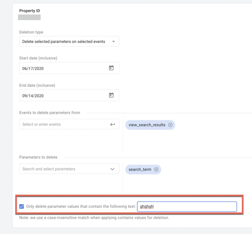 Gezieltes Löschen von Daten in GA4