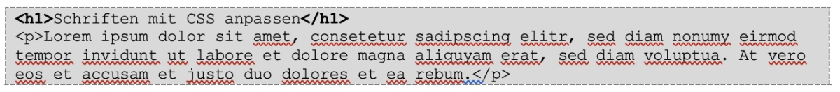 Überschriften-Tags mit HTML