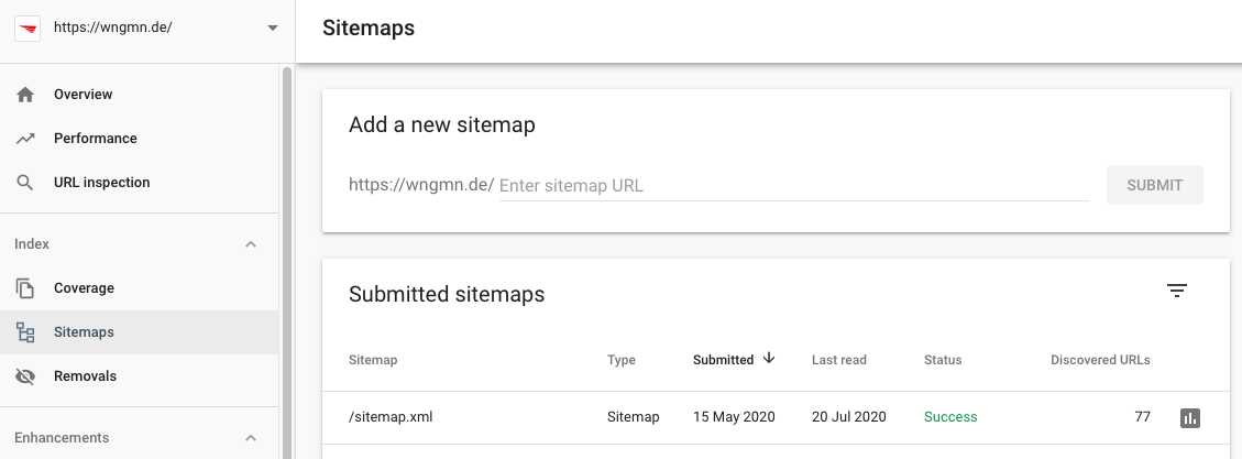 Sitemaps in der Google Search Console einreichen