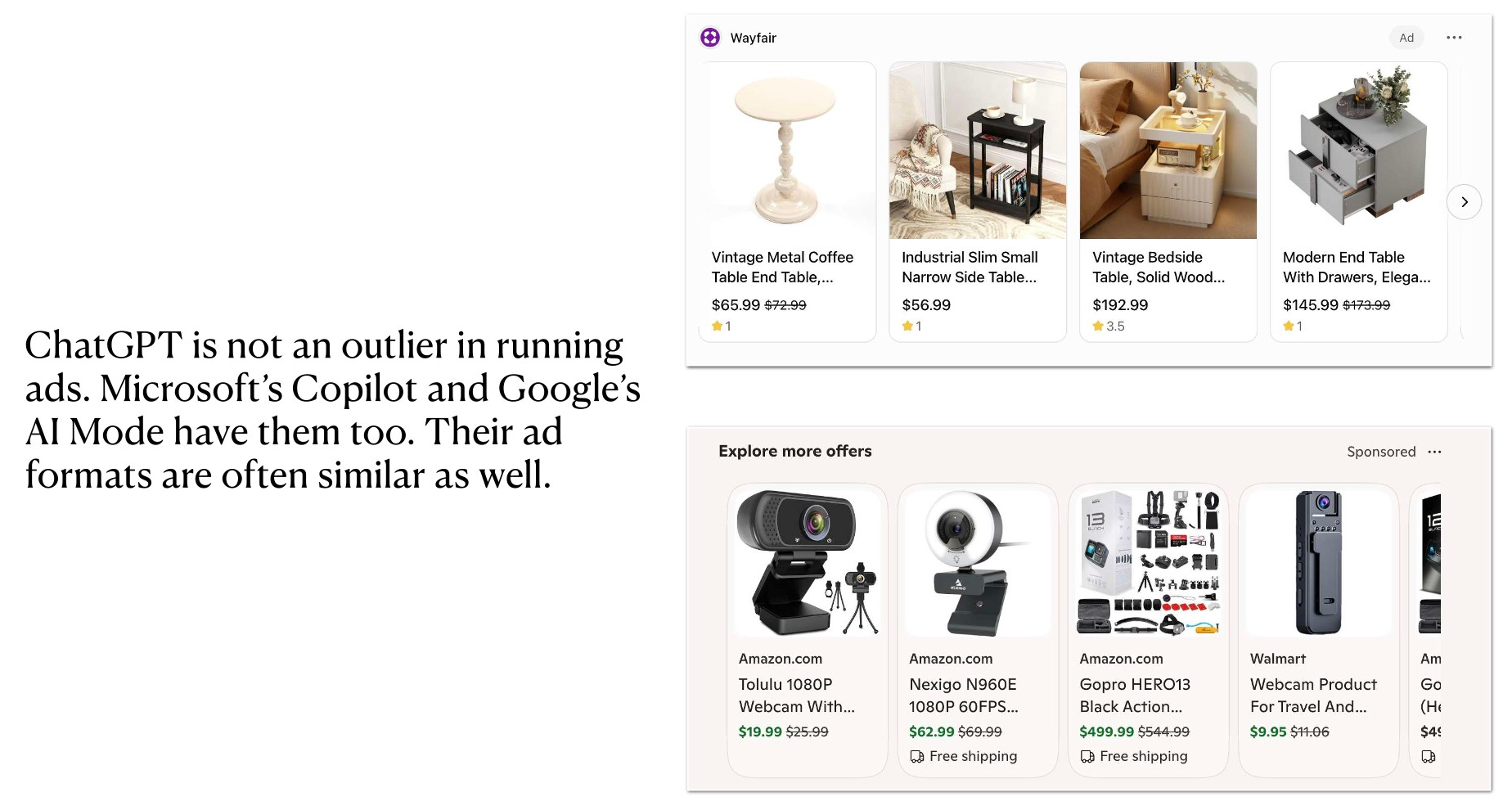 Screenshot des Linked-Posts mit dem Chatgpt Shopping Feed